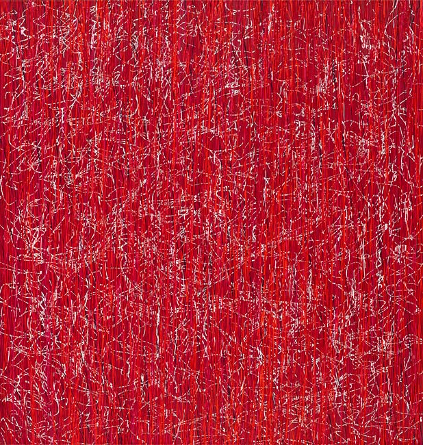 Susanne Lyner, 20014_11, Serie Irrlicht, 95 x 100 cm, Acryl auf Baumwolle