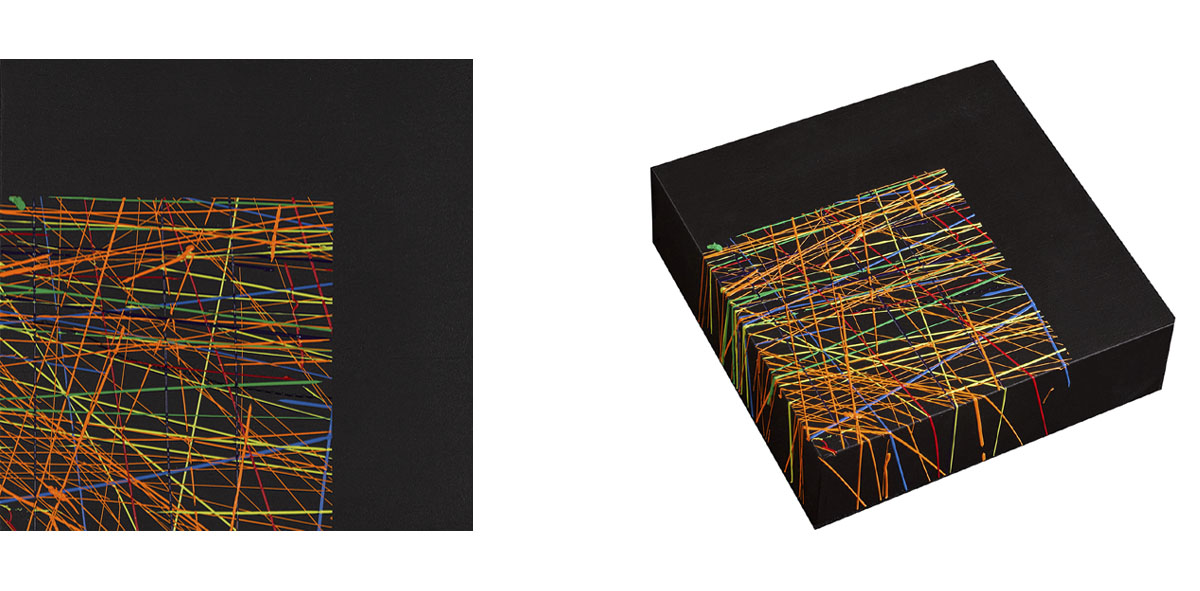 Susanne Lyner, 2015_04_Serie_Chummerchaeschtli&Gluecksmuempfeli, 20 x 20 x 6 cm, Acryl auf Holz Susanne Lyner, 2015_04_Serie_Chummerchaeschtli&Gluecksmuempfeli, 20 x 20 x 6 cm, Acryl auf Holz