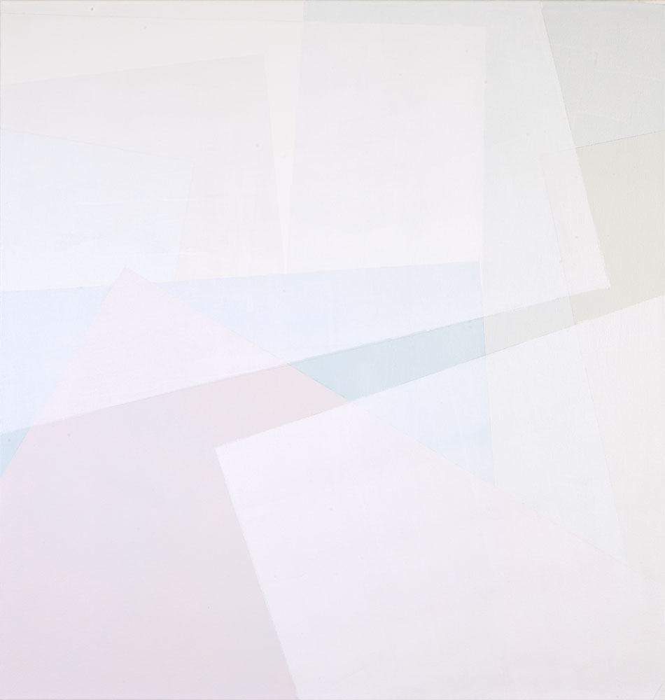 Susanne Lyner, Serie Gelindegesagt, 100 x 95 cm, Acryl auf Baumwolle