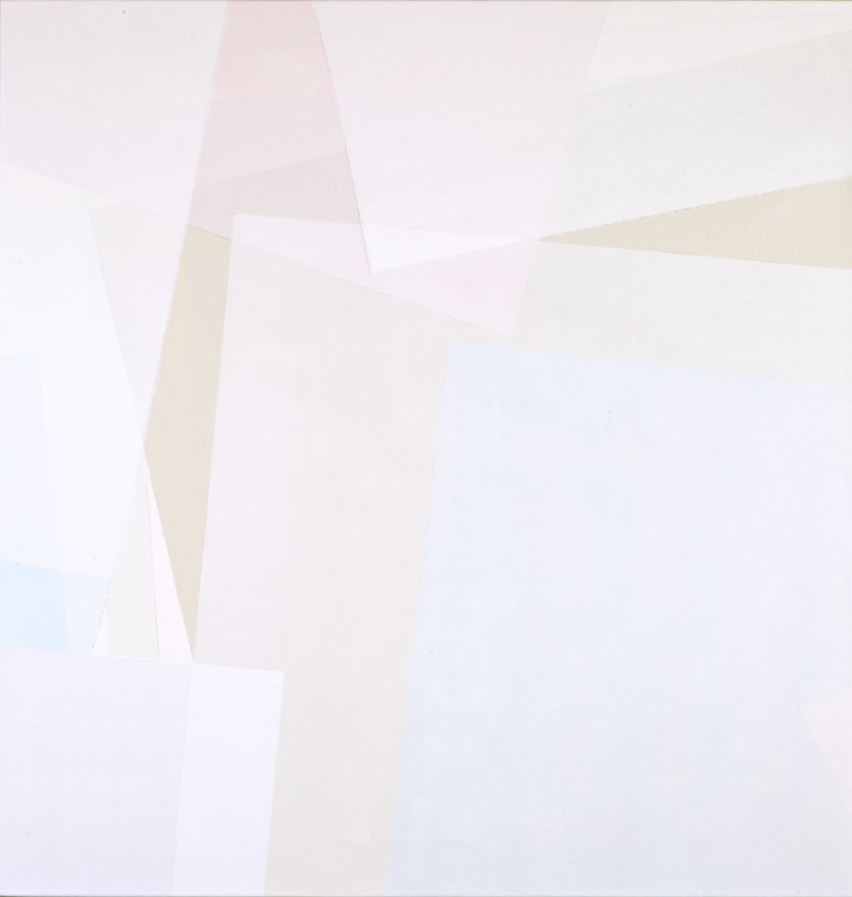 Susanne Lyner, Serie Gelindegesagt, 100 x 95 cm, Acryl auf Baumwolle