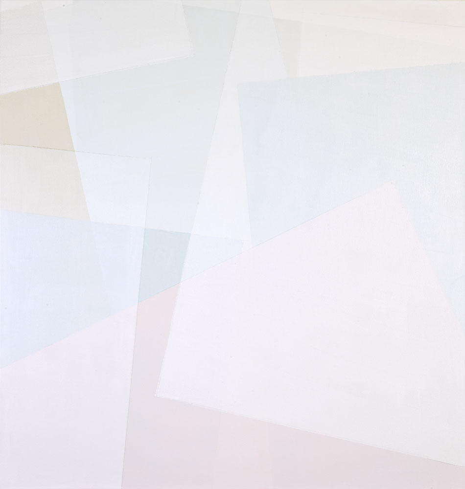 Susanne Lyner, Serie Gelindegesagt, 100 x 95 cm, Acryl auf Baumwolle