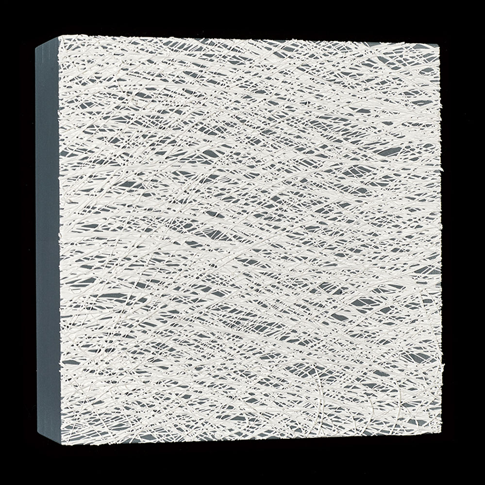 Susanne Lyner, 2017-31_Reihe-Sansparoles, 20 x 20 x 6 cm, Acryl auf Baumwolle Susanne Lyner, 2017-31_Reihe-Sansparoles, 20 x 20 x 6 cm, Acryl auf Baumwolle