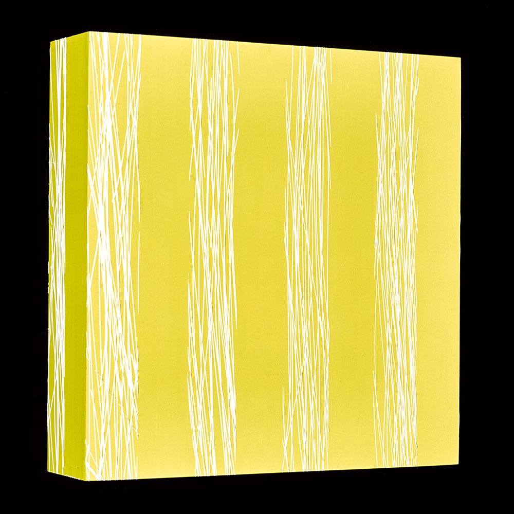 Susanne Lyner, 2017-34_Reihe-Sansparoles, 40 x 40 x 9 cm, Acryl auf Baumwolle Susanne Lyner, 2017-34_Reihe-Sansparoles, 40 x 40 x 9 cm, Acryl auf Baumwolle