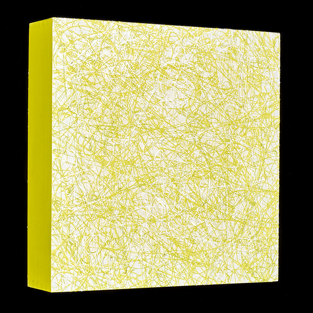 Susanne Lyner, 2017-36_Reihe-Sansparoles, 40 x 40 x 9 cm, Acryl auf Baumwolle Susanne Lyner, 2017-36_Reihe-Sansparoles, 40 x 40 x 9 cm, Acryl auf Baumwolle