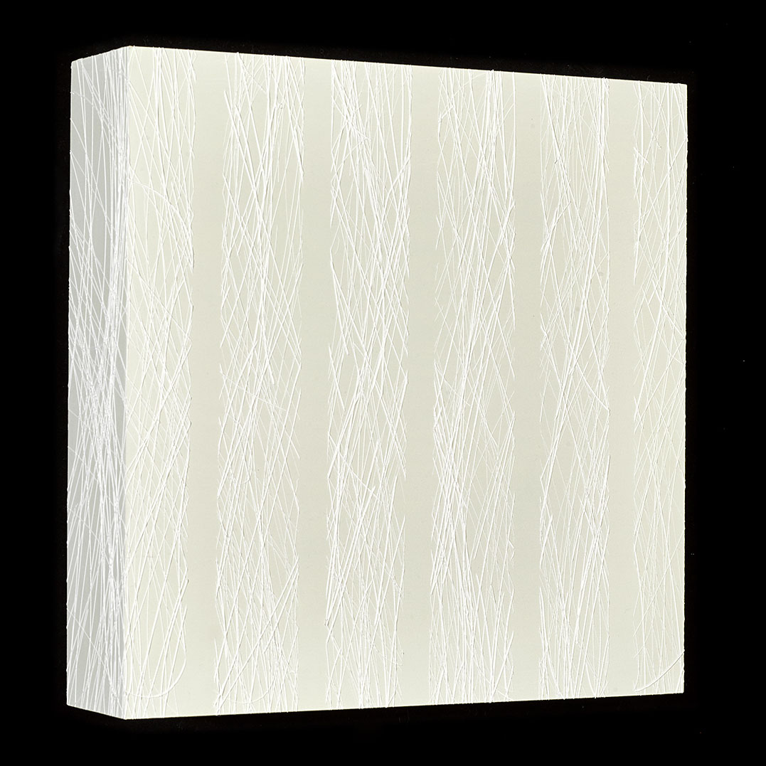 Susanne Lyner, 2017-38_Reihe-Sansparoles, 40 x 40 x 9 cm, Acryl auf Baumwolle Susanne Lyner, 2017-38_Reihe-Sansparoles, 40 x 40 x 9 cm, Acryl auf Baumwolle