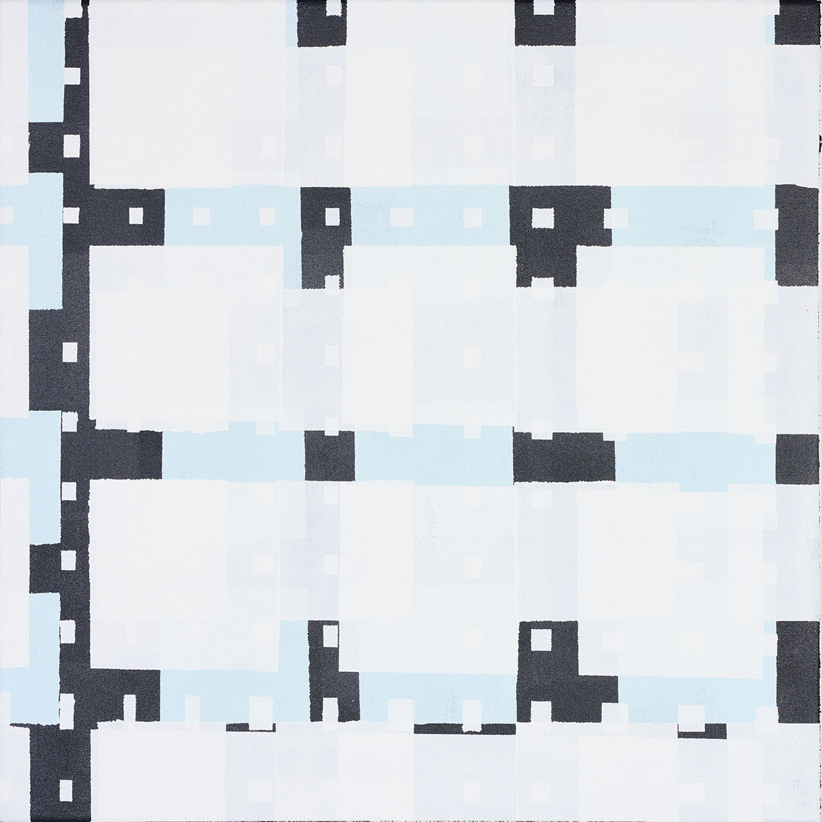 Susanne Lyner, 2019_37v70_winterbluesch, Acryl auf Baumwolle, 40 x 40 cm Susanne Lyner, 2019_37v70_winterbluesch, Acryl auf Baumwolle, 40 x 40 cm