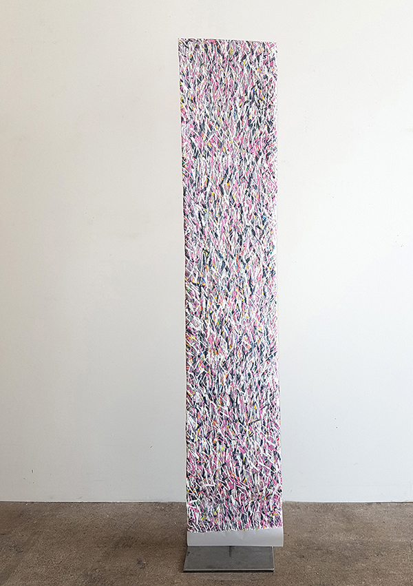 Susanne Lyner, 2019, Meine Stammbäume Nr. 11, Acryl auf Transparentpapier beidseitig bearbeitet, 340 x 33 cm Susanne Lyner, 2019, Meine Stammbäume Nr. 11, Acryl auf Transparentpapier beidseitig bearbeitet, 340 x 33 cm