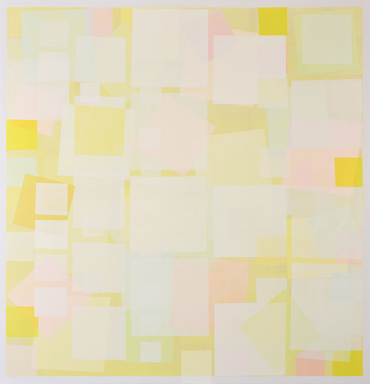 Susanne Lyner, 2020-03_heimlifeissimgelbfieber, Acryl auf Baumwolle, 135 x 130 cm Susanne Lyner, 2020-03_heimlifeissimgelbfieber, Acryl auf Baumwolle, 135 x 130 cm