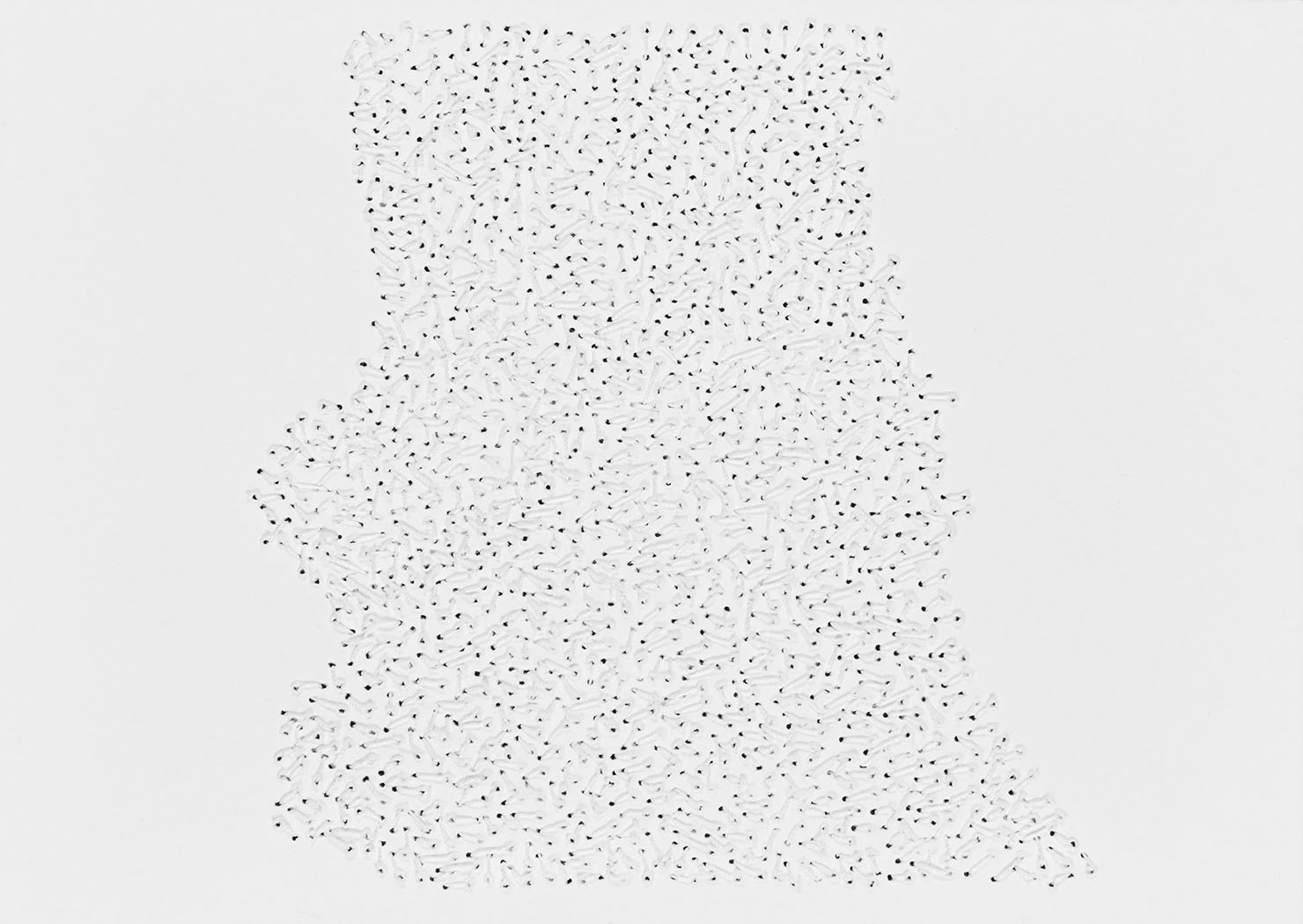 Susanne Lyner, 2020-21_Nr.01_14,8x10,5_umgarntes, Garn auf Karton, je 10,5 x 14,8 cm