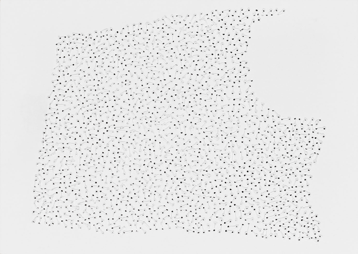 Susanne Lyner, 2020-21_Nr.07_14,8x10,5_umgarntes, Garn auf Karton, je 10,5 x 14,8 cm